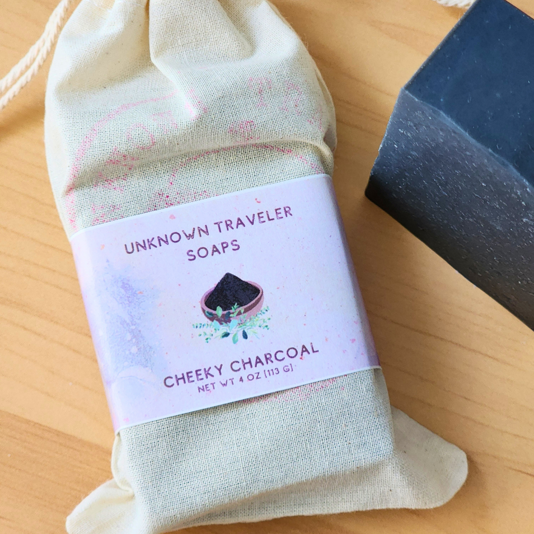 activated charcoal | Handmade Shea Butter Soap| "Cheeky Charcoal"
